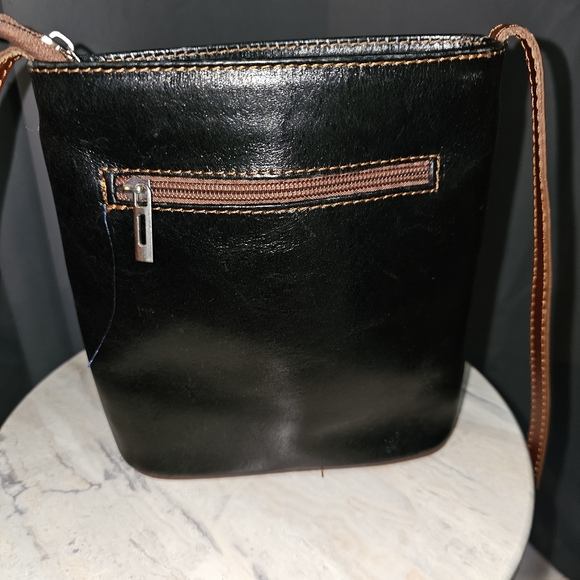 Vera Pelle" Italian leather crossbody bag - Picture 5 of 7